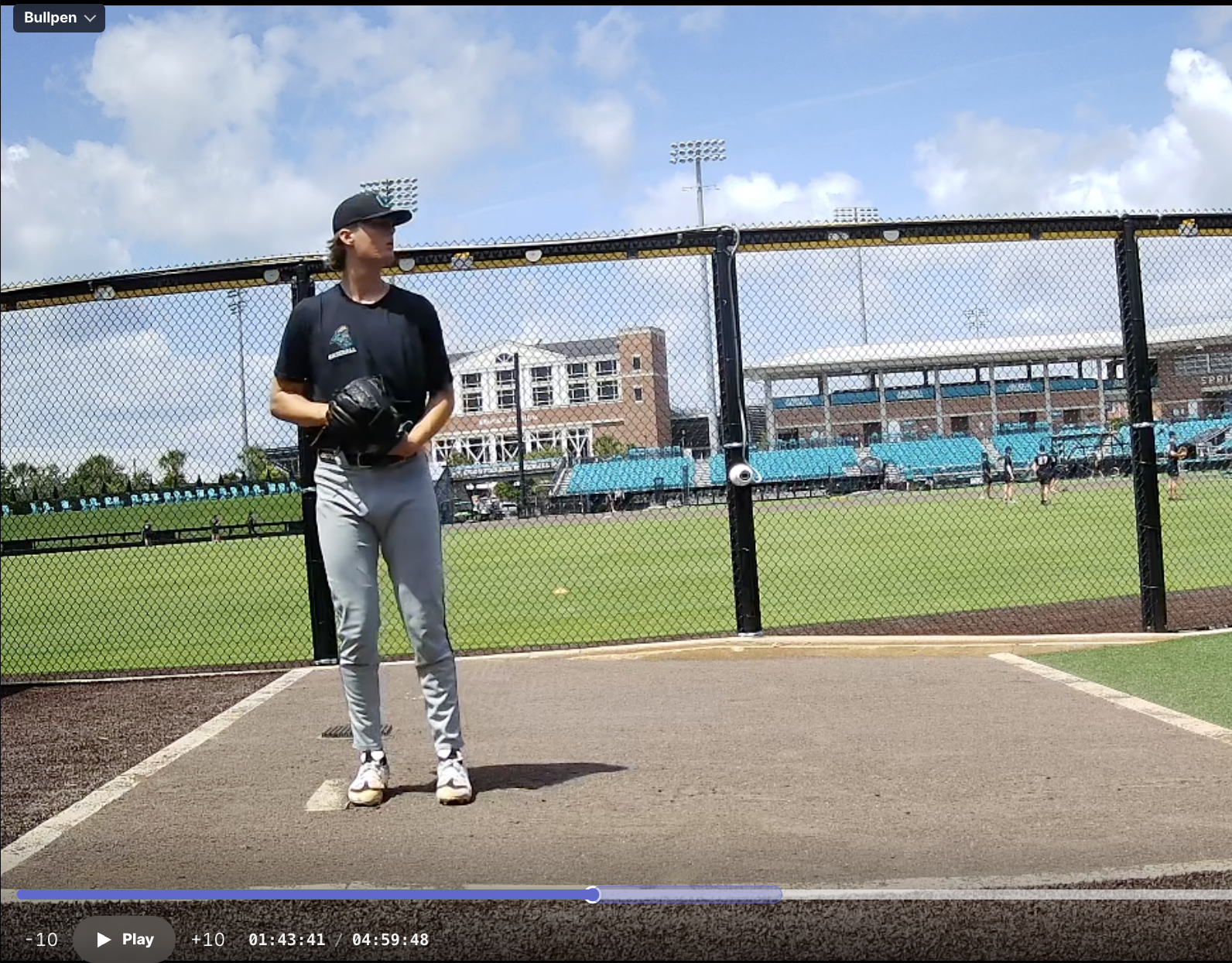 AWRE Mobile capturing a pitcher during a bullpen session